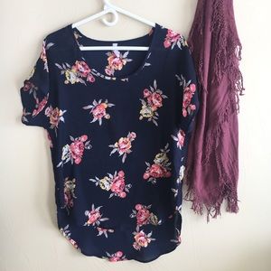 Live 4 Truth Navy floral blouse